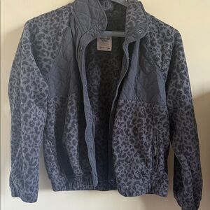 A+F Gray Leopard Print Jacket